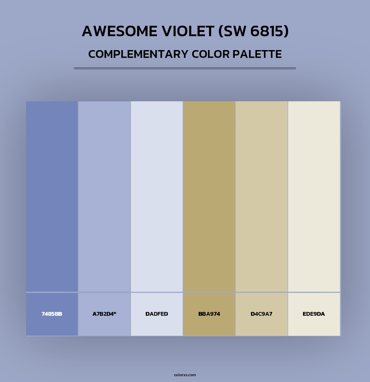 Awesome Violet (SW 6815) - Complementary Color Palette