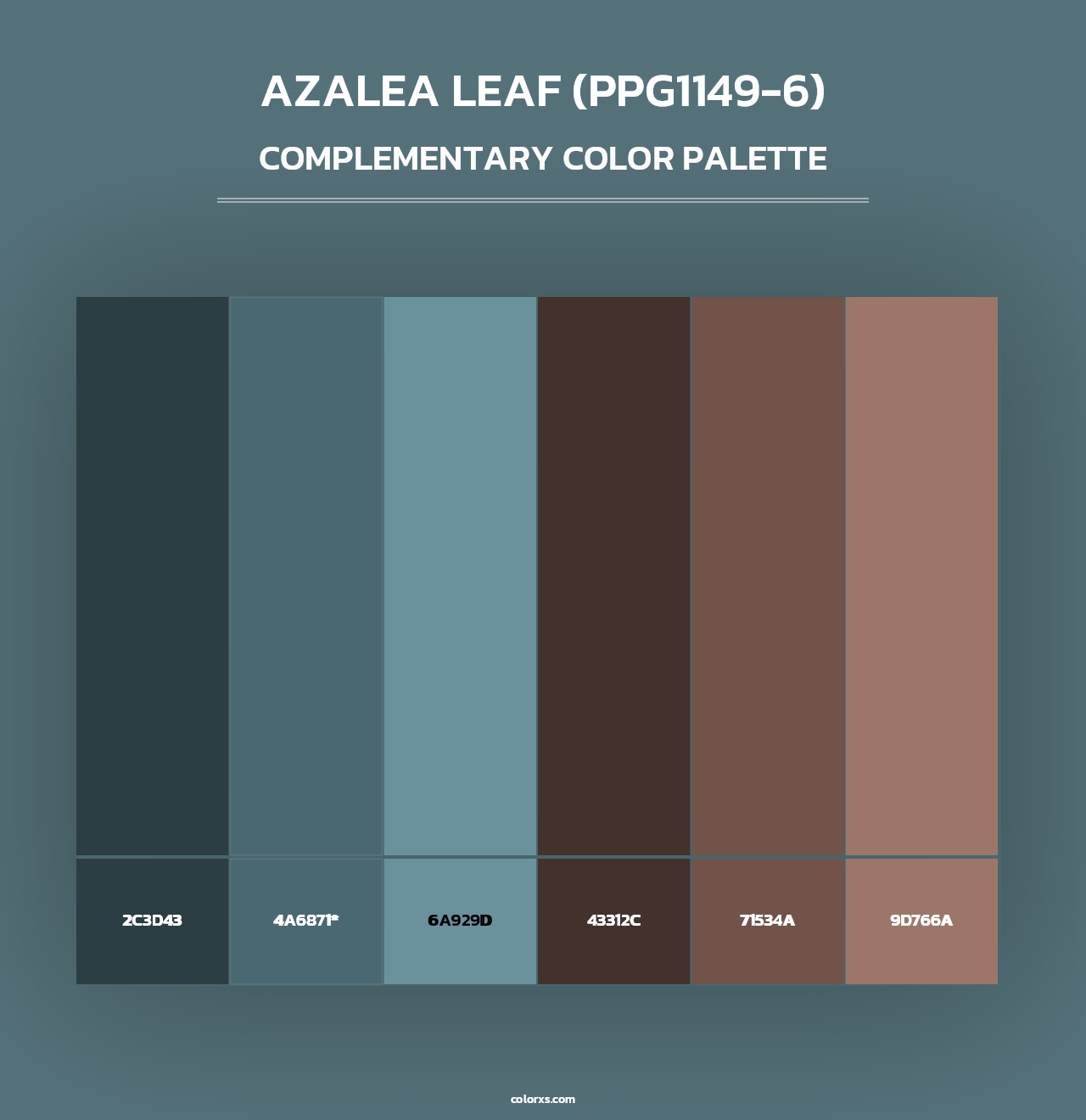 Azalea Leaf (PPG1149-6) - Complementary Color Palette