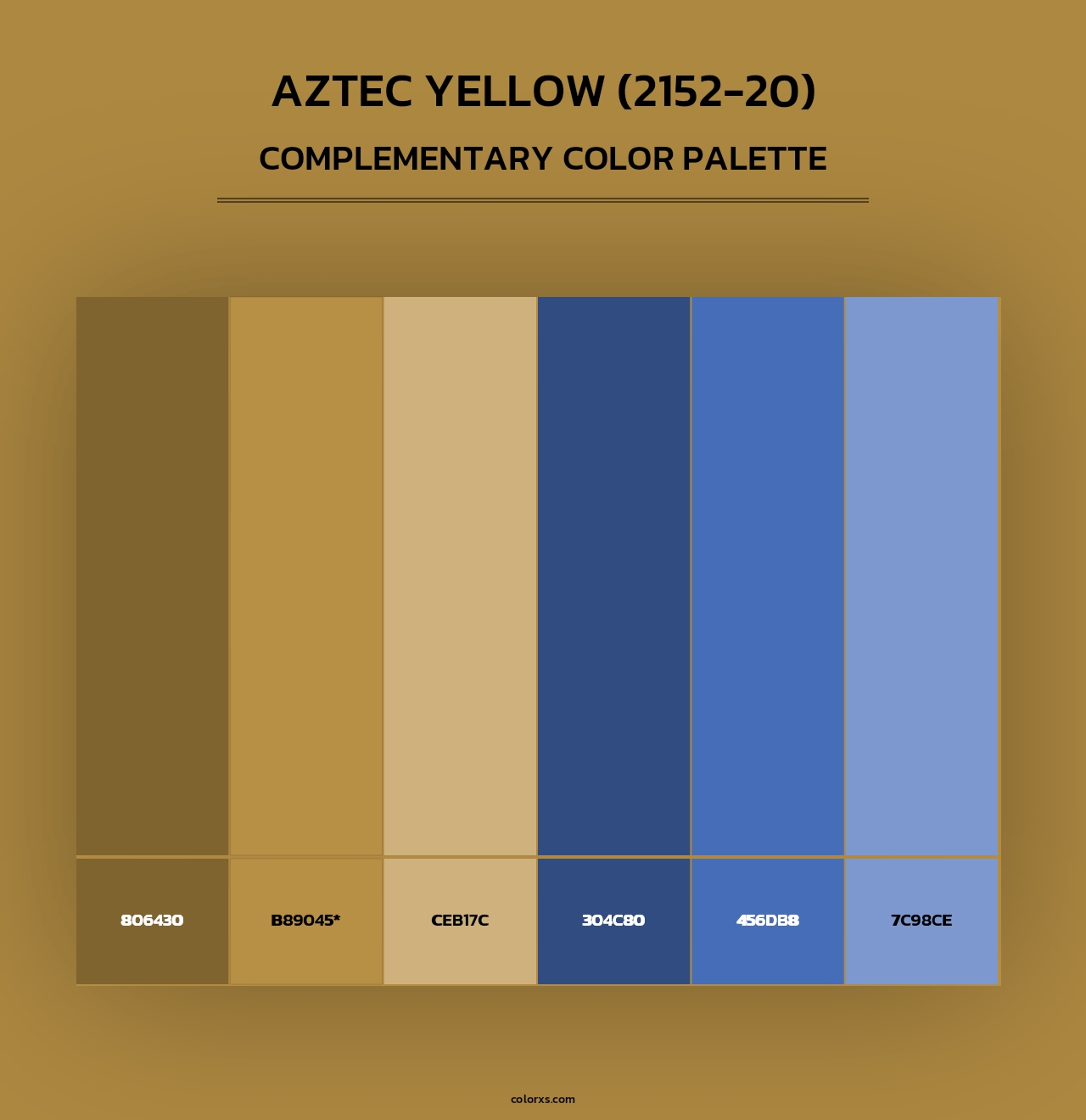 Aztec Yellow (2152-20) - Complementary Color Palette