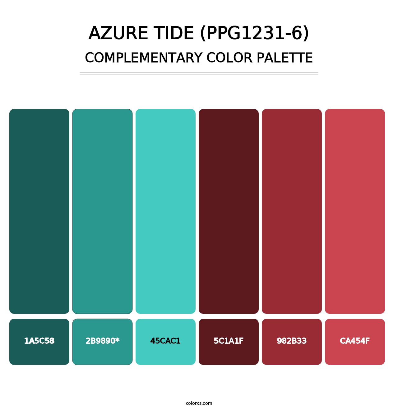 Azure Tide (PPG1231-6) - Complementary Color Palette