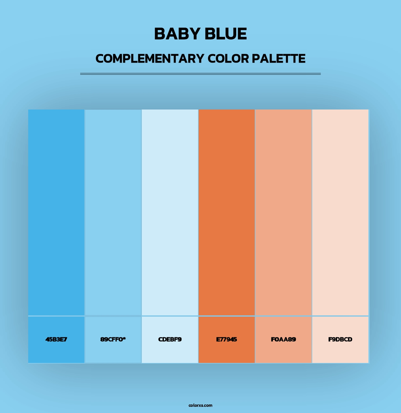 Baby Blue color palettes - colorxs.com