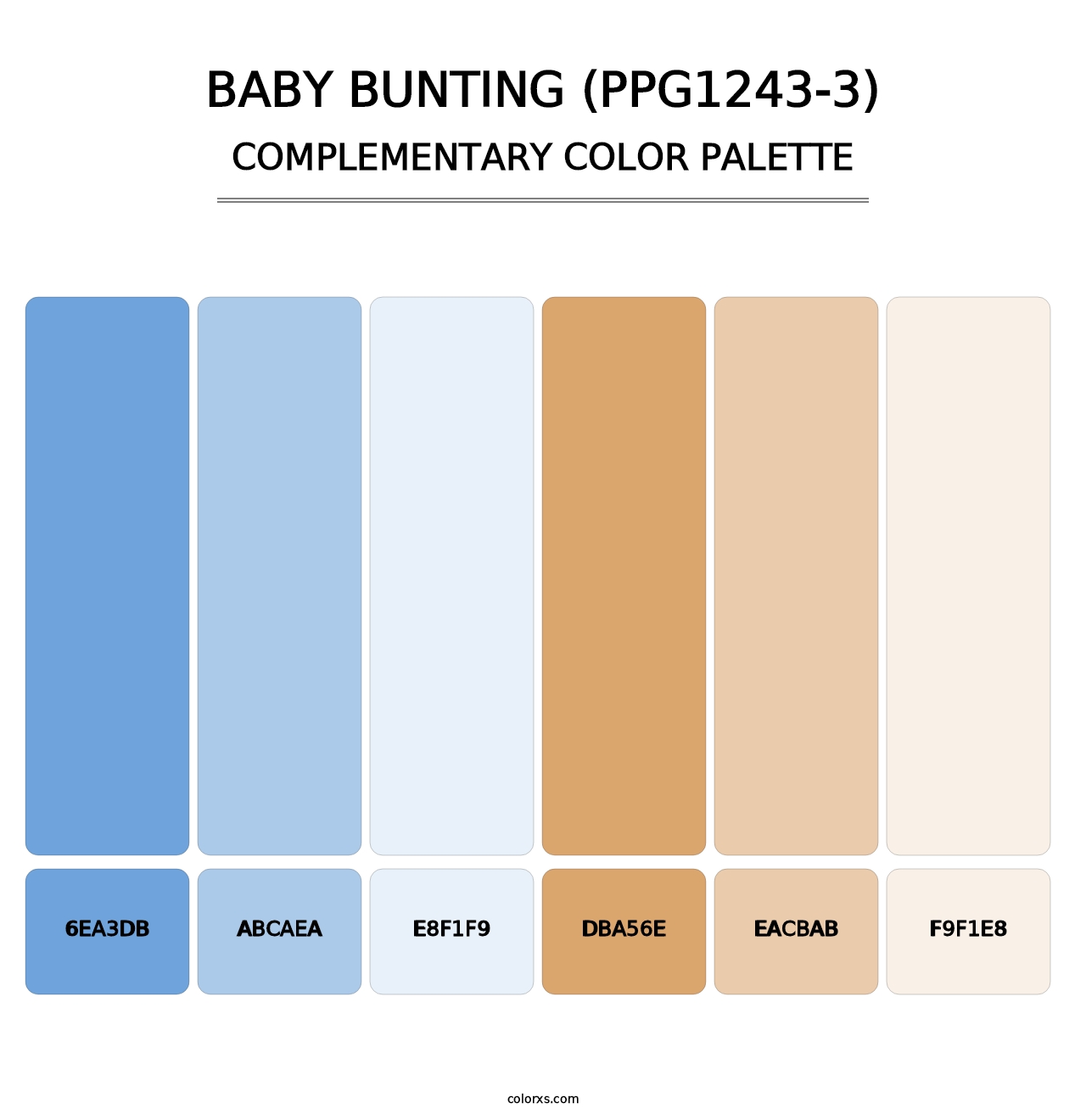 Baby Bunting (PPG1243-3) - Complementary Color Palette
