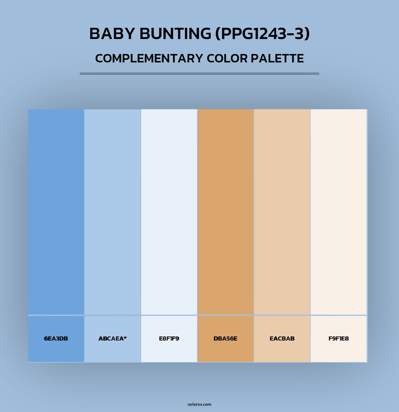 Baby Bunting (PPG1243-3) - Complementary Color Palette