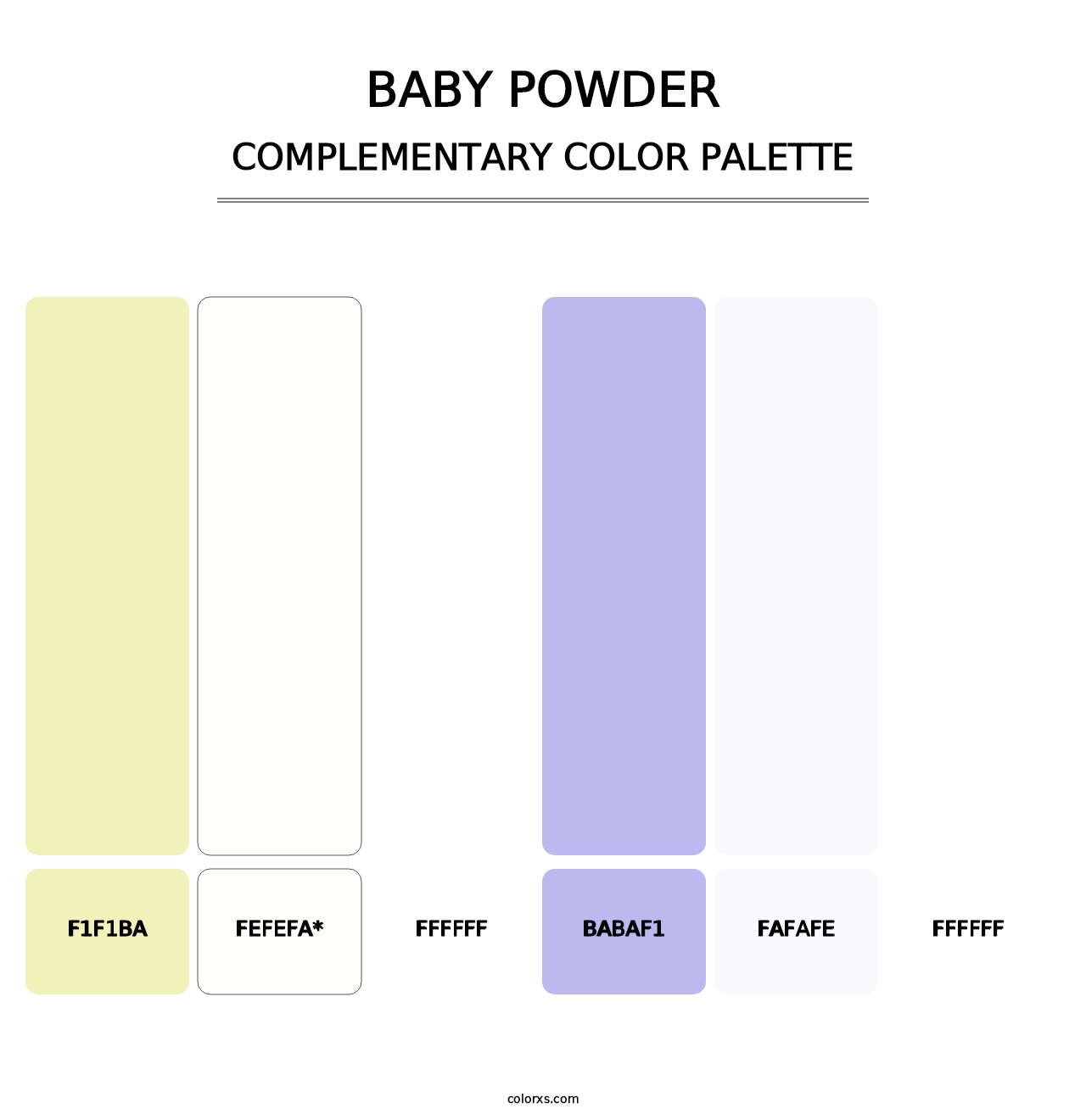 Baby Powder - Complementary Color Palette