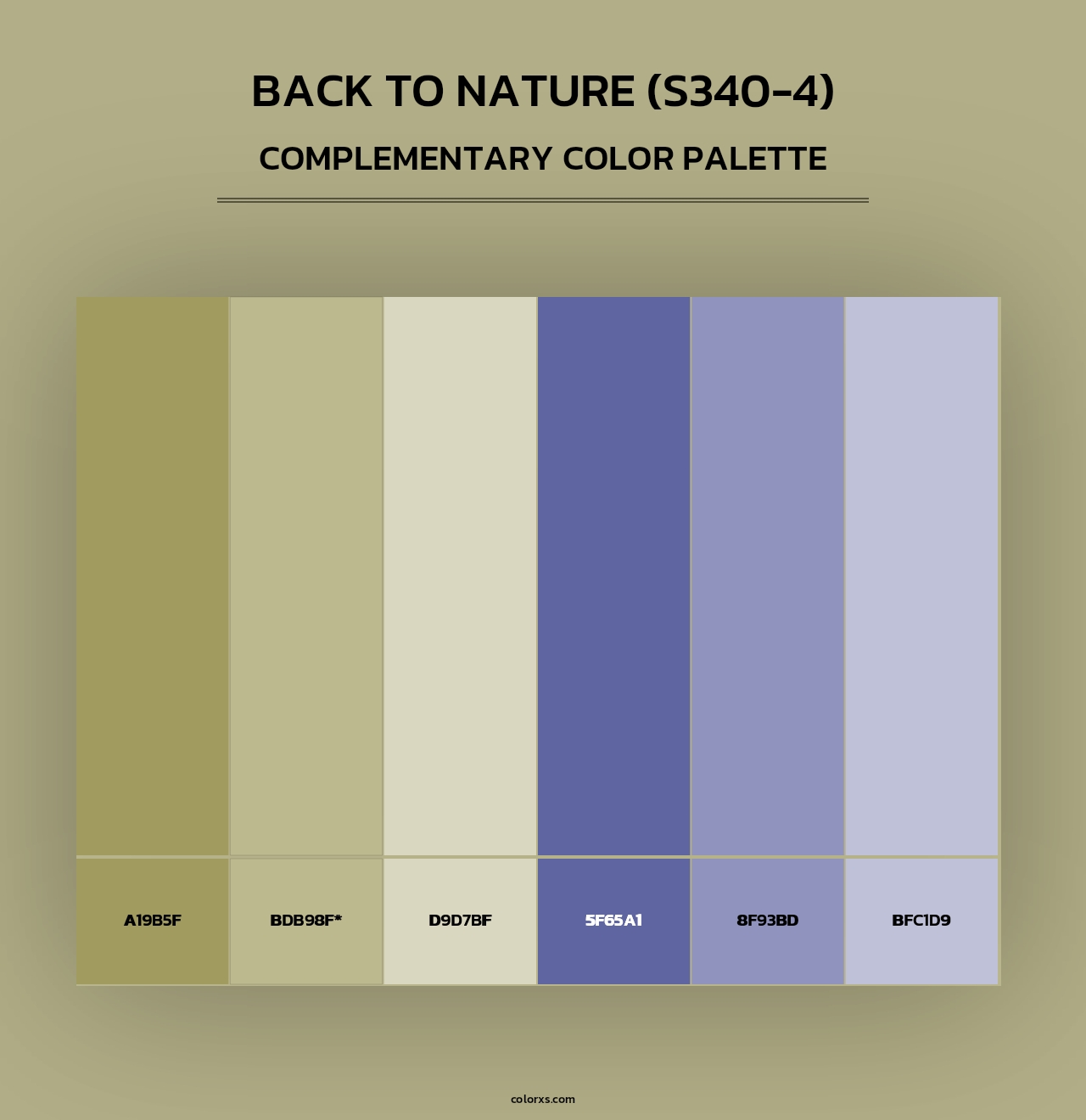 Back To Nature (S340-4) - Complementary Color Palette