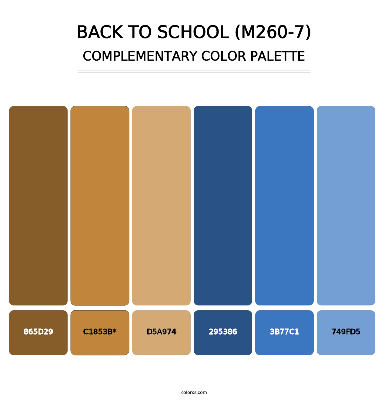 Back To School (M260-7) - Complementary Color Palette