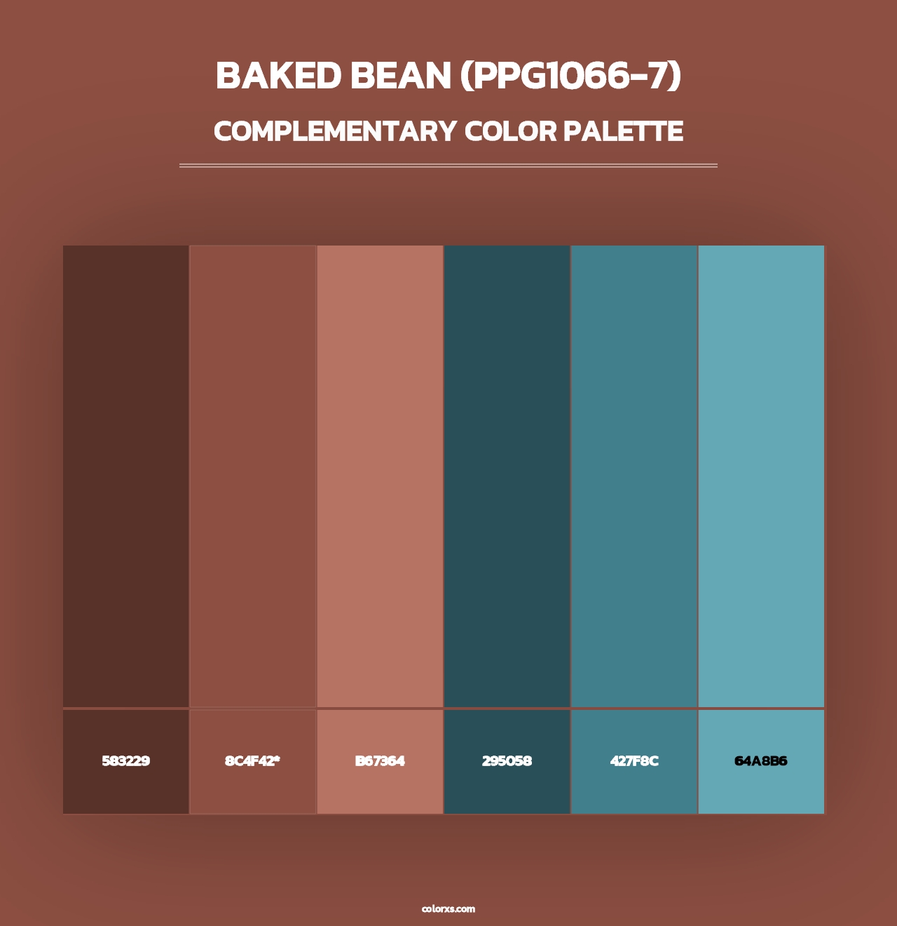 Baked Bean (PPG1066-7) - Complementary Color Palette