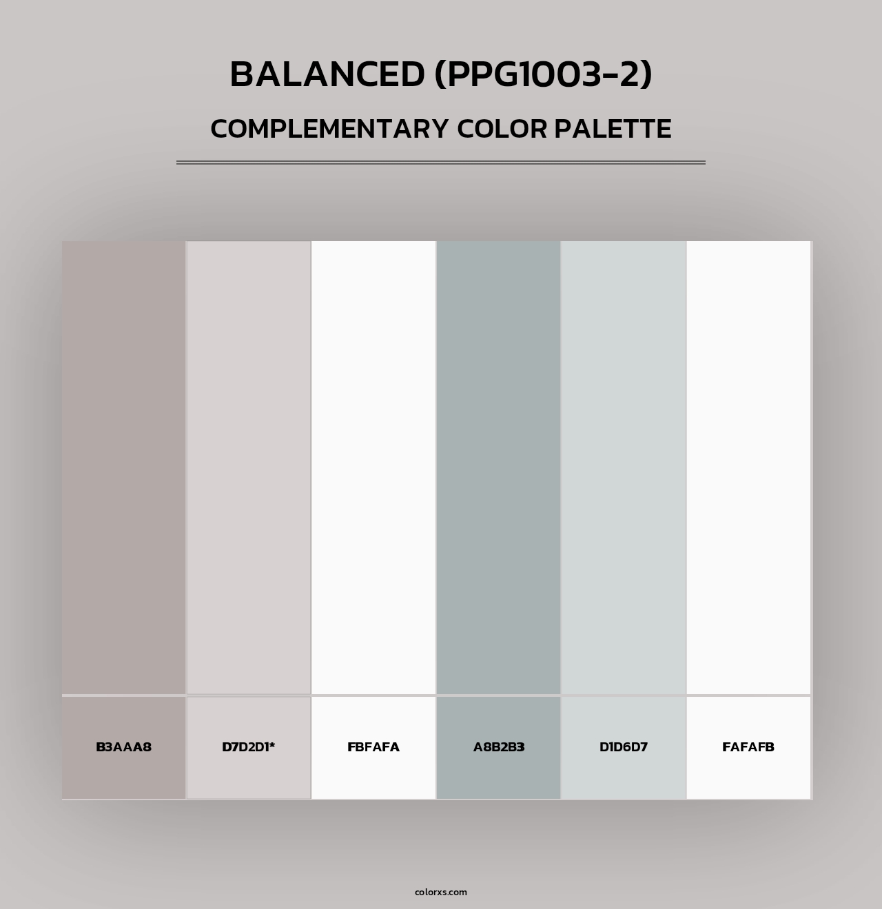 Balanced (PPG1003-2) - Complementary Color Palette