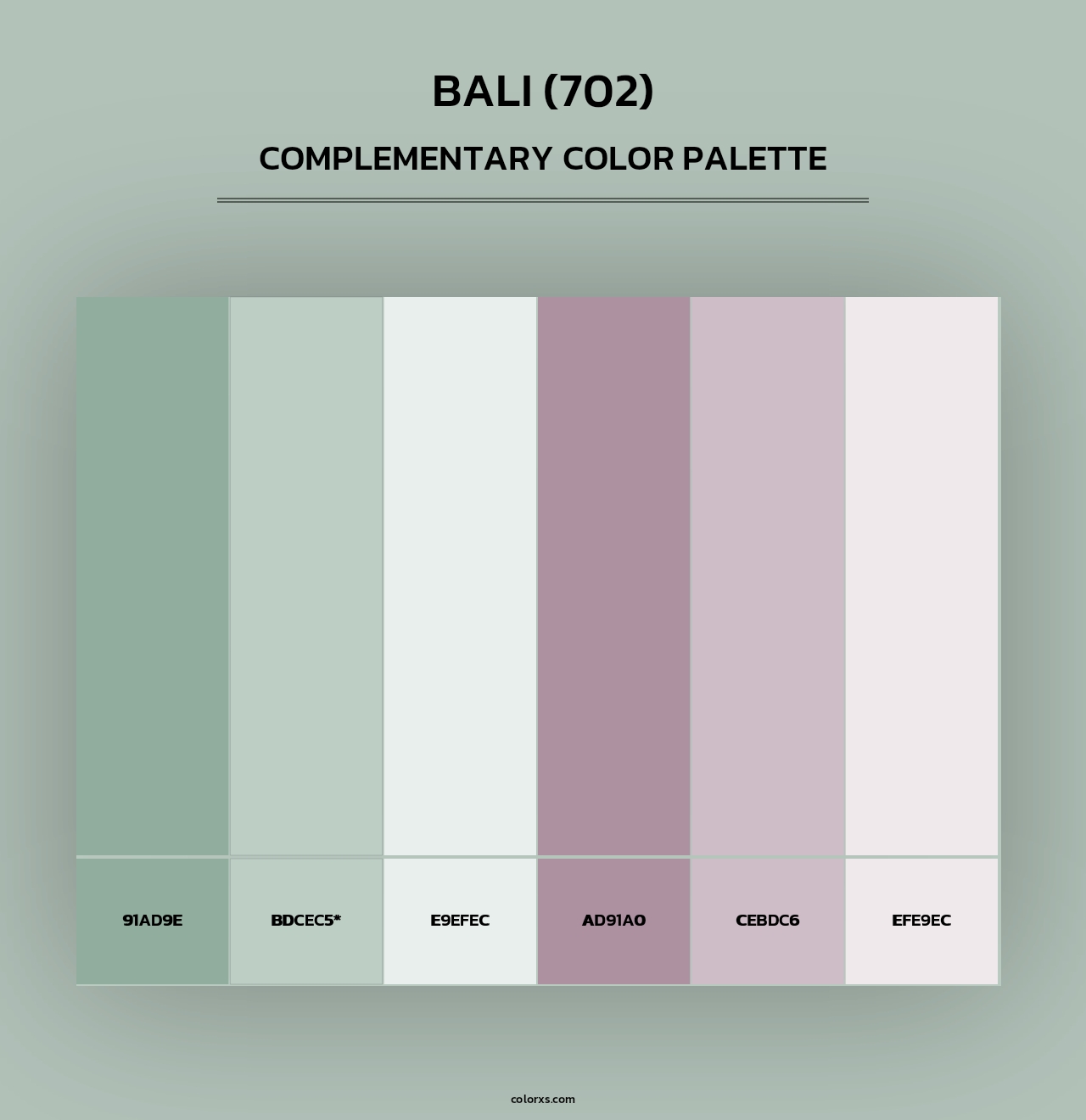 Bali (702) - Complementary Color Palette