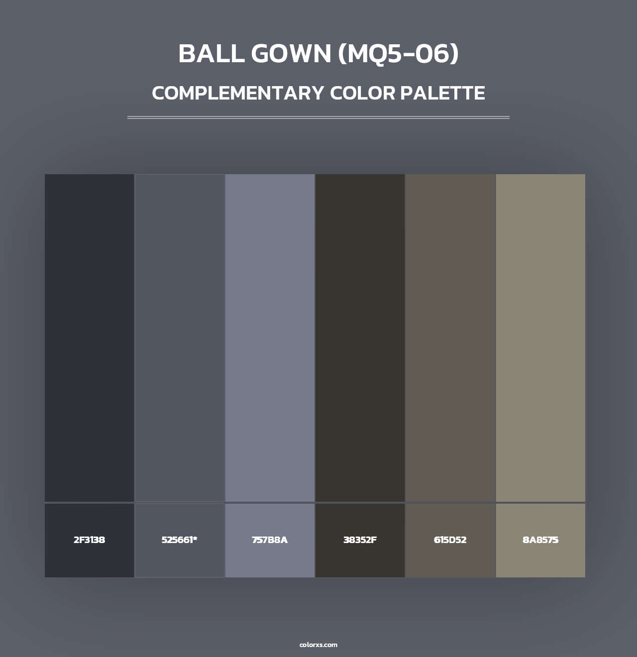 Ball Gown (MQ5-06) - Complementary Color Palette