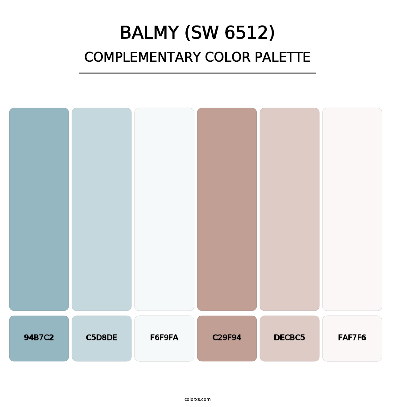 Balmy (SW 6512) - Complementary Color Palette