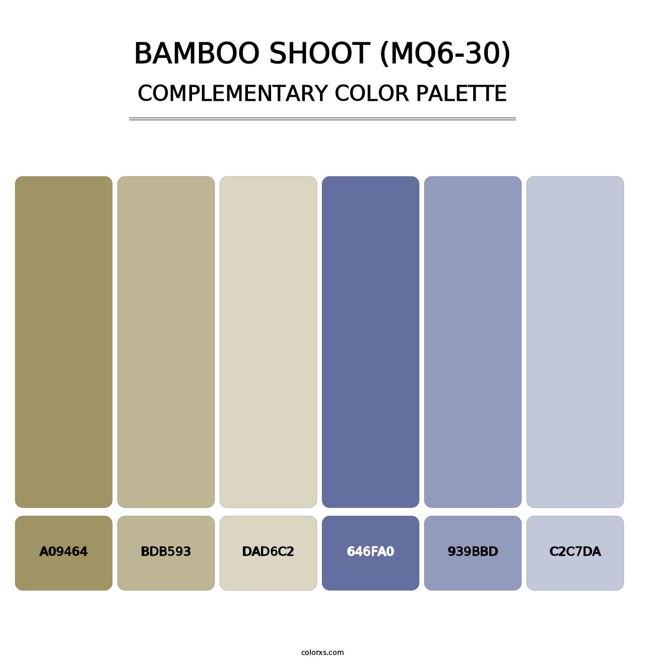 Bamboo Shoot (MQ6-30) - Complementary Color Palette