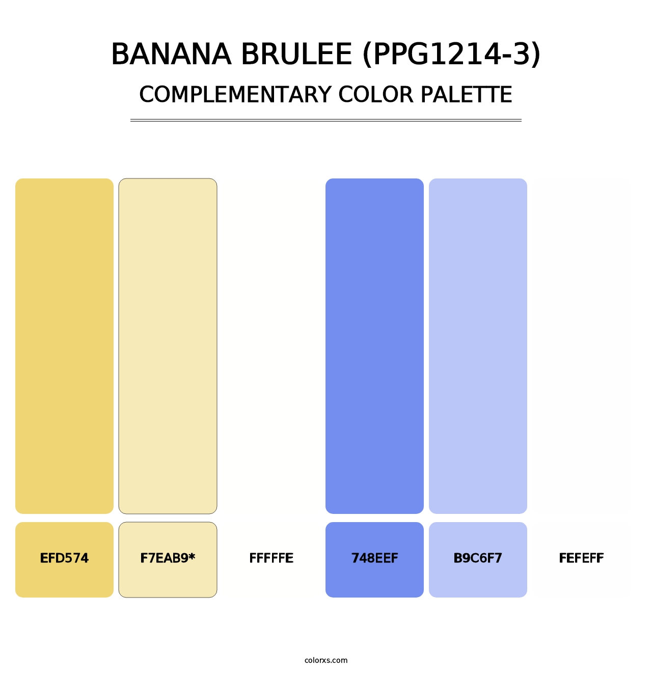 Banana Brulee (PPG1214-3) - Complementary Color Palette