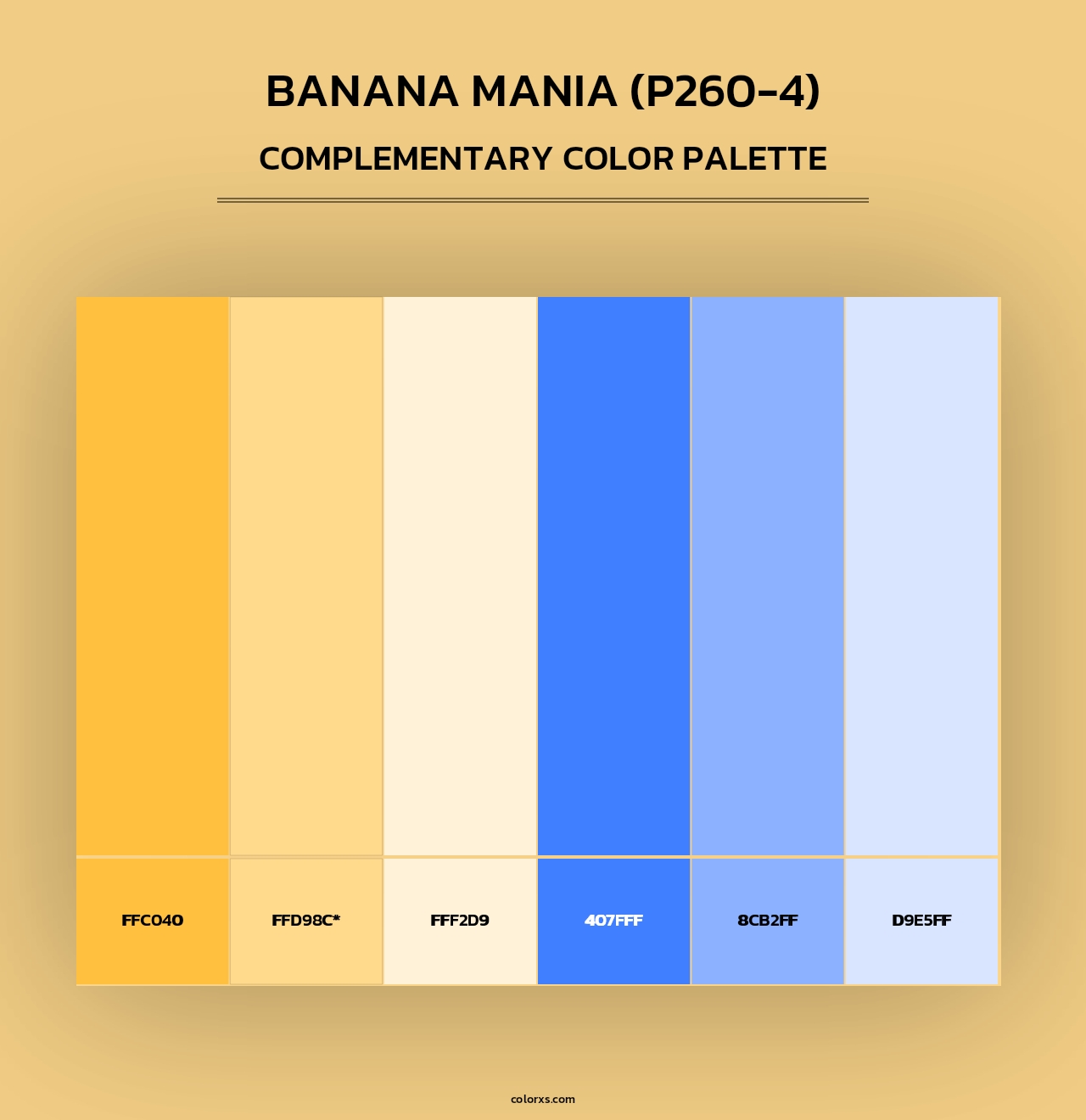 Banana Mania (P260-4) - Complementary Color Palette