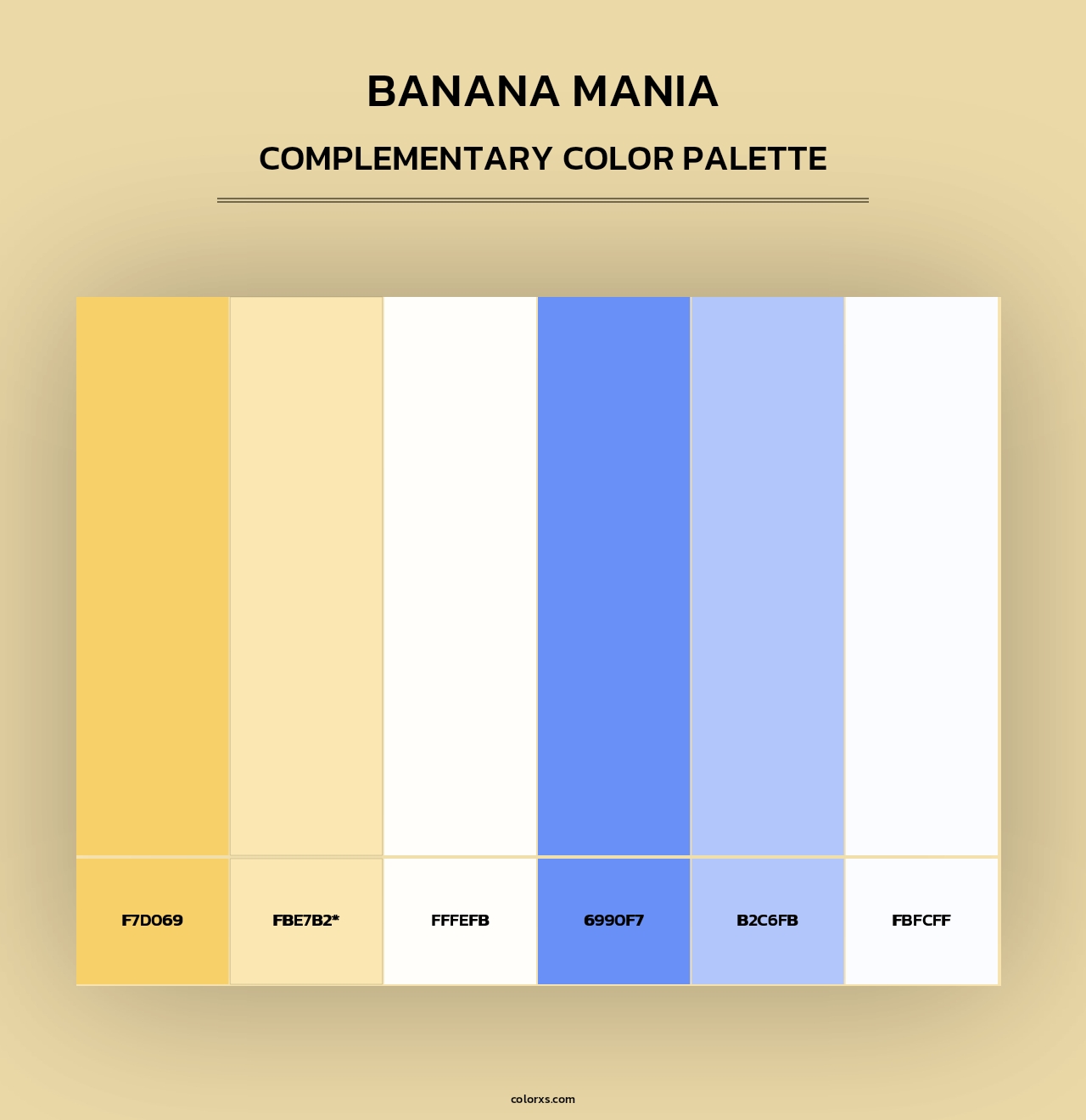Banana Mania - Complementary Color Palette