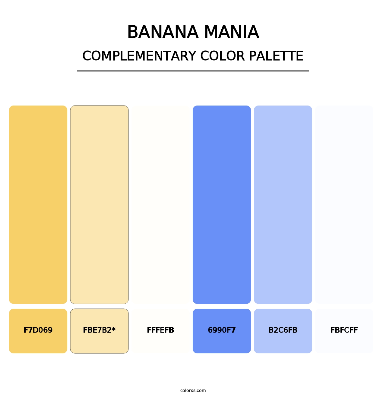 Banana Mania - Complementary Color Palette