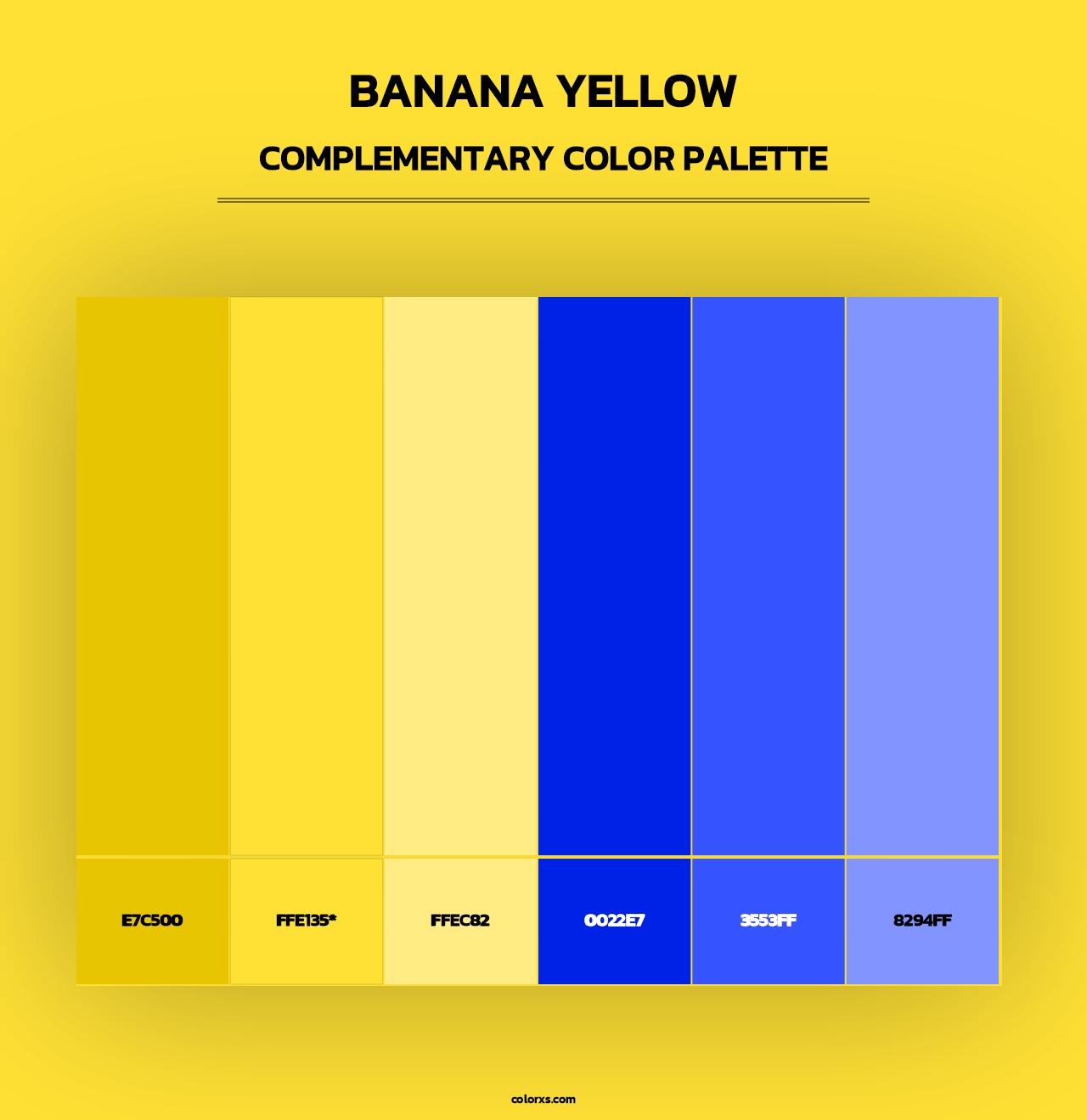 Banana Yellow - Complementary Color Palette