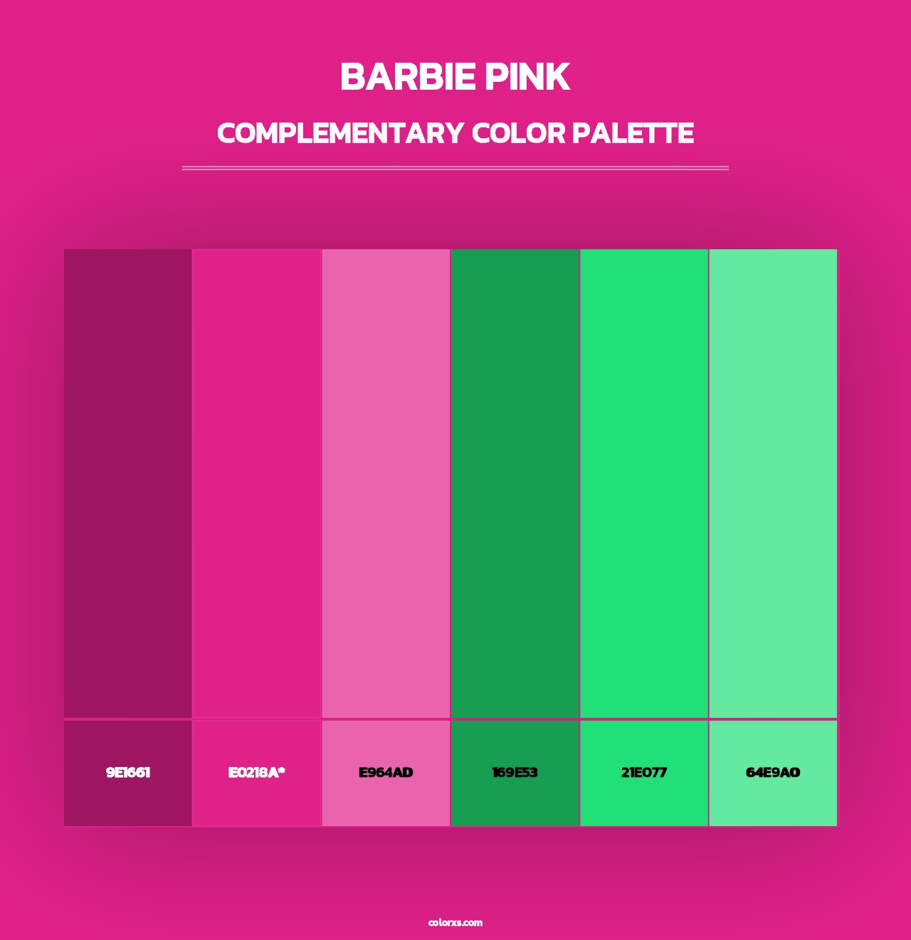 Barbie Pink - Complementary Color Palette