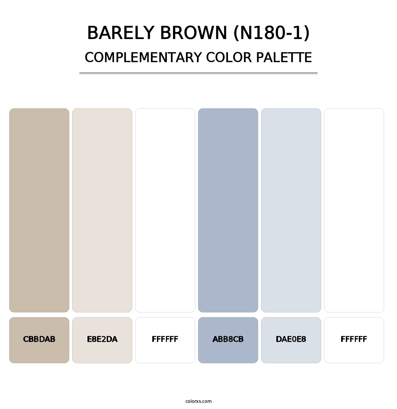 Barely Brown (N180-1) - Complementary Color Palette