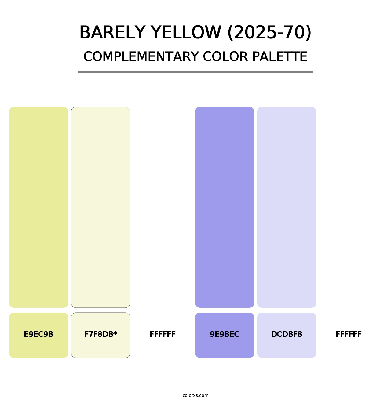 Barely Yellow (2025-70) - Complementary Color Palette