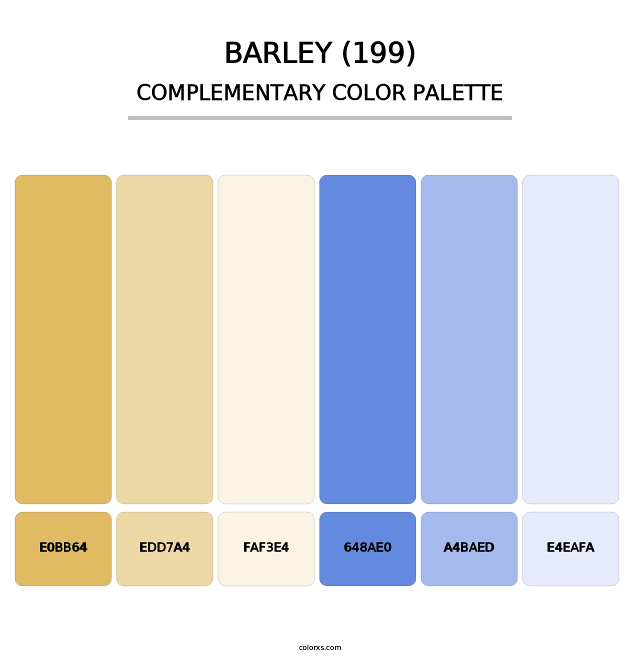 Barley (199) - Complementary Color Palette