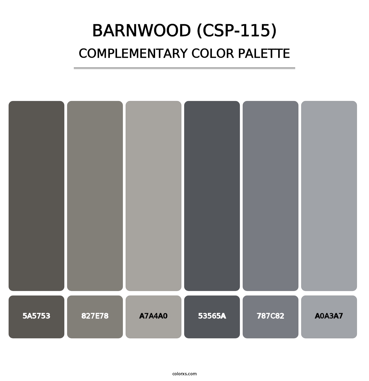 Barnwood (CSP-115) - Complementary Color Palette