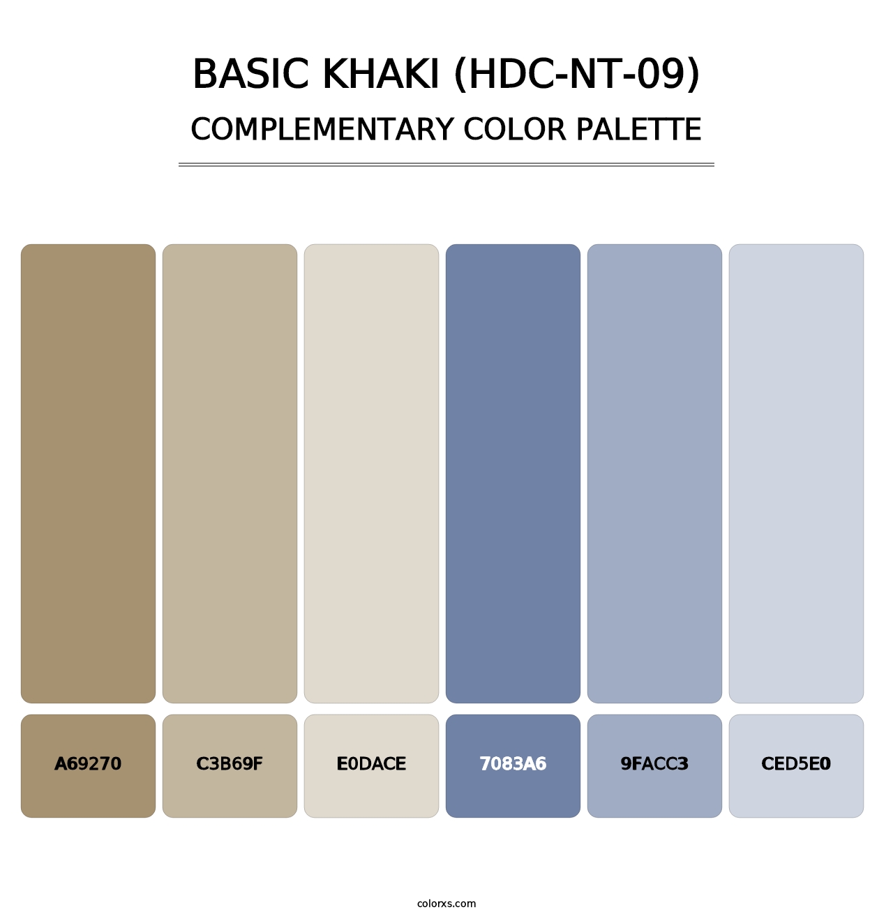 Basic Khaki (HDC-NT-09) - Complementary Color Palette