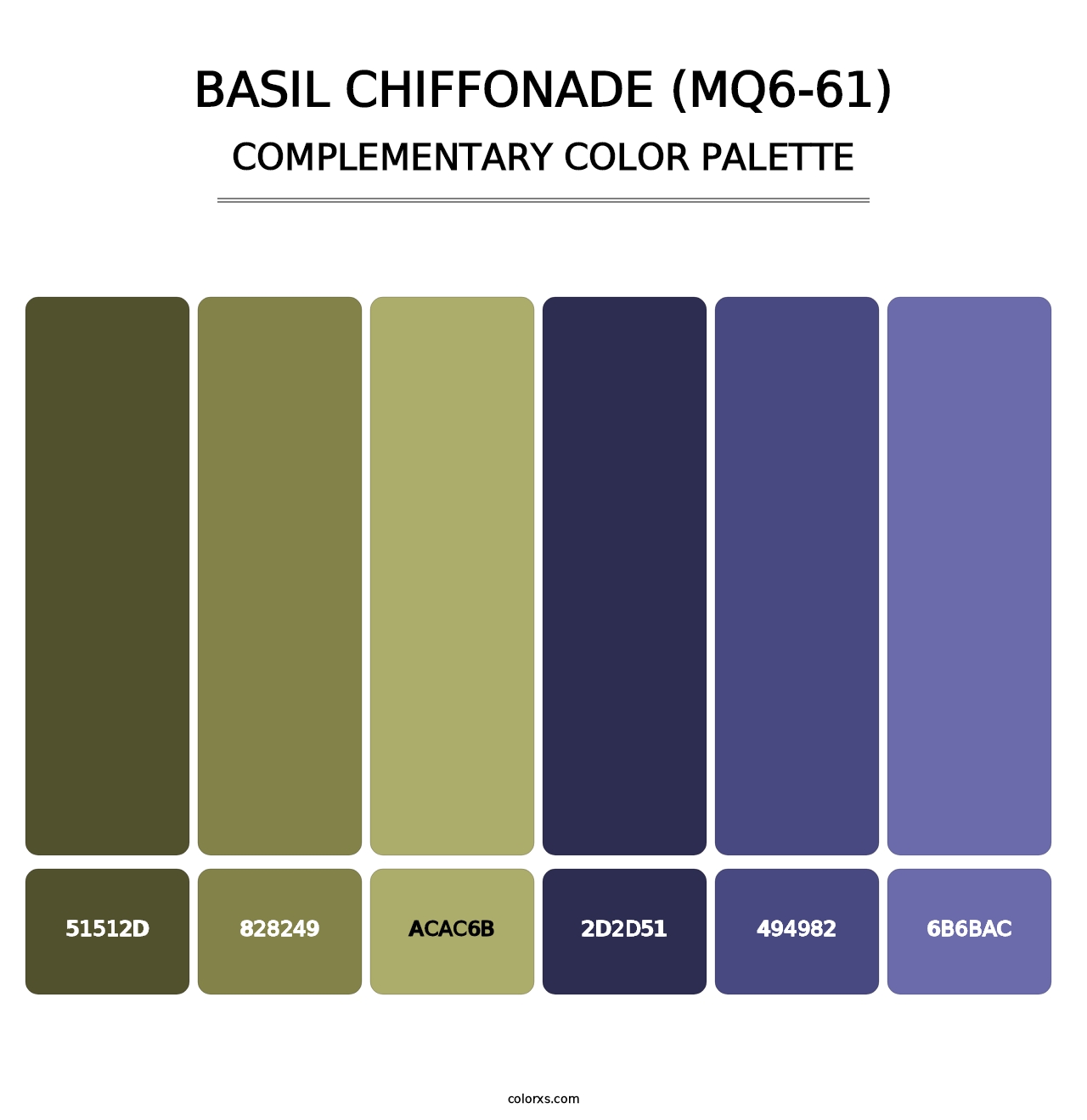 Basil Chiffonade (MQ6-61) - Complementary Color Palette