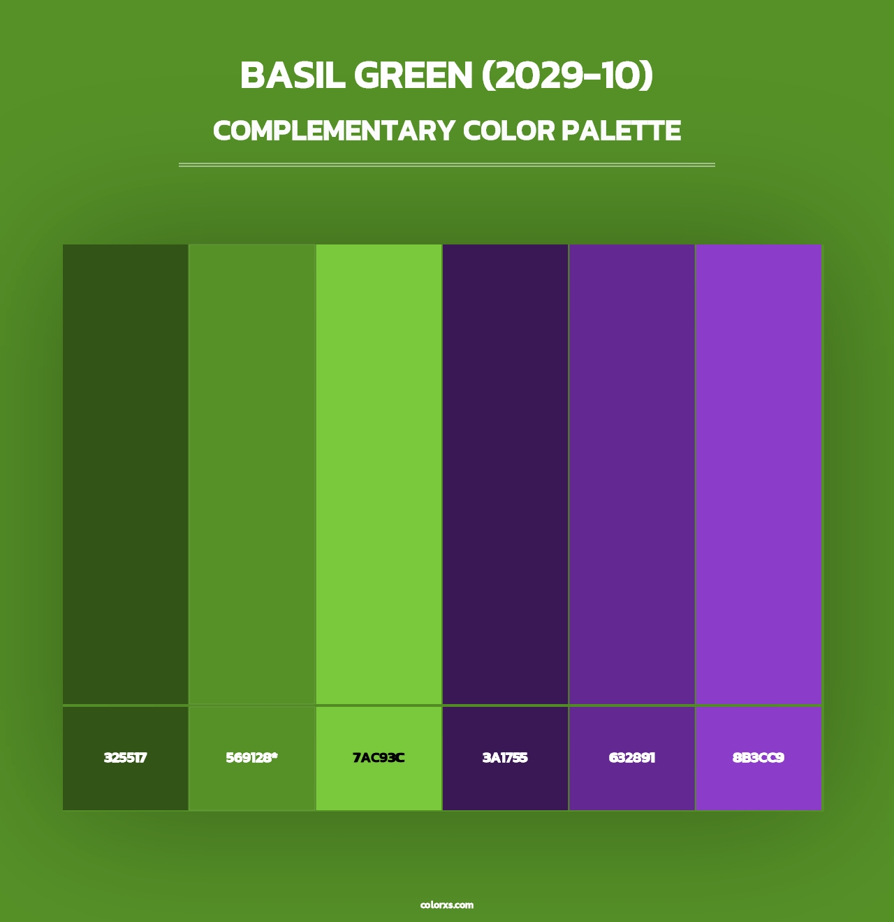 Basil Green (2029-10) - Complementary Color Palette