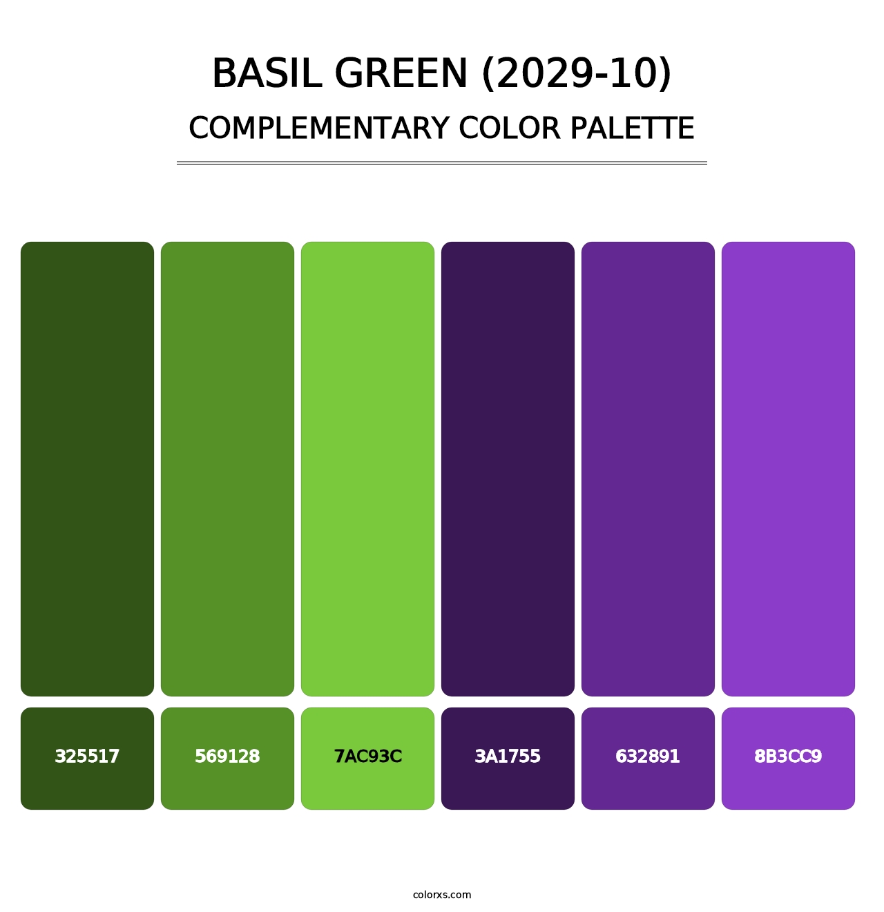 Basil Green (2029-10) - Complementary Color Palette