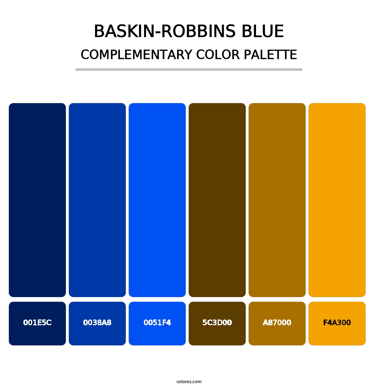Baskin-Robbins Blue - Complementary Color Palette
