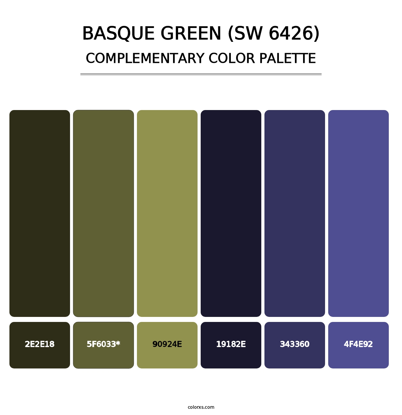 Basque Green (SW 6426) - Complementary Color Palette