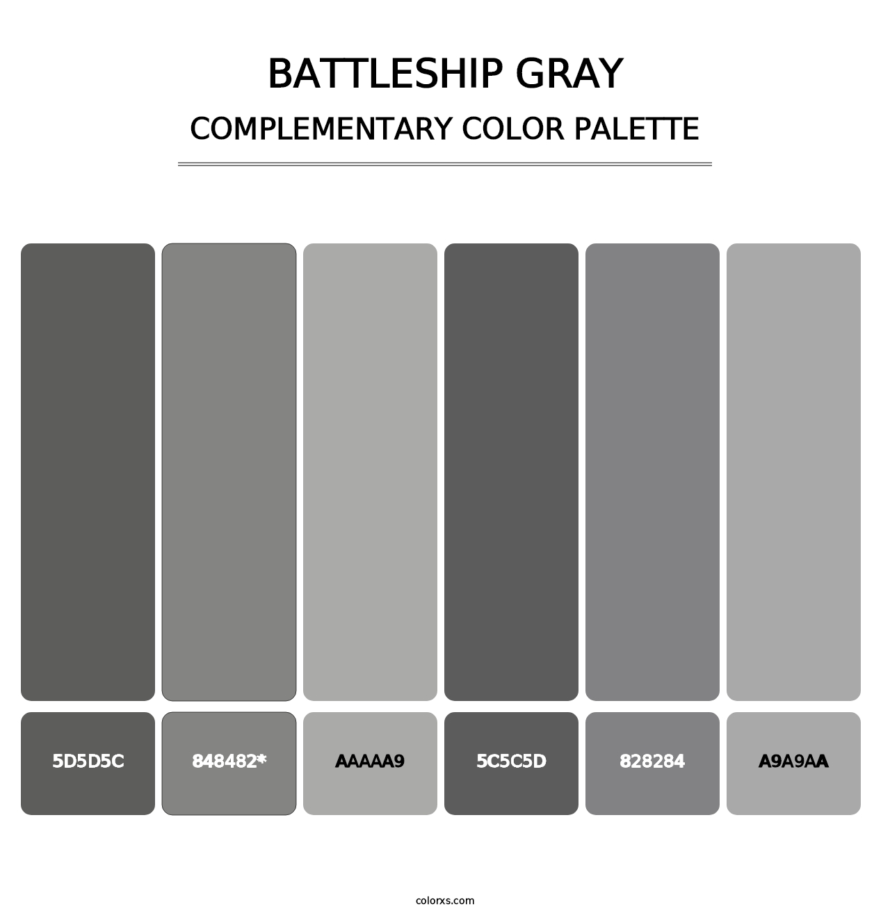 Battleship Gray - Complementary Color Palette