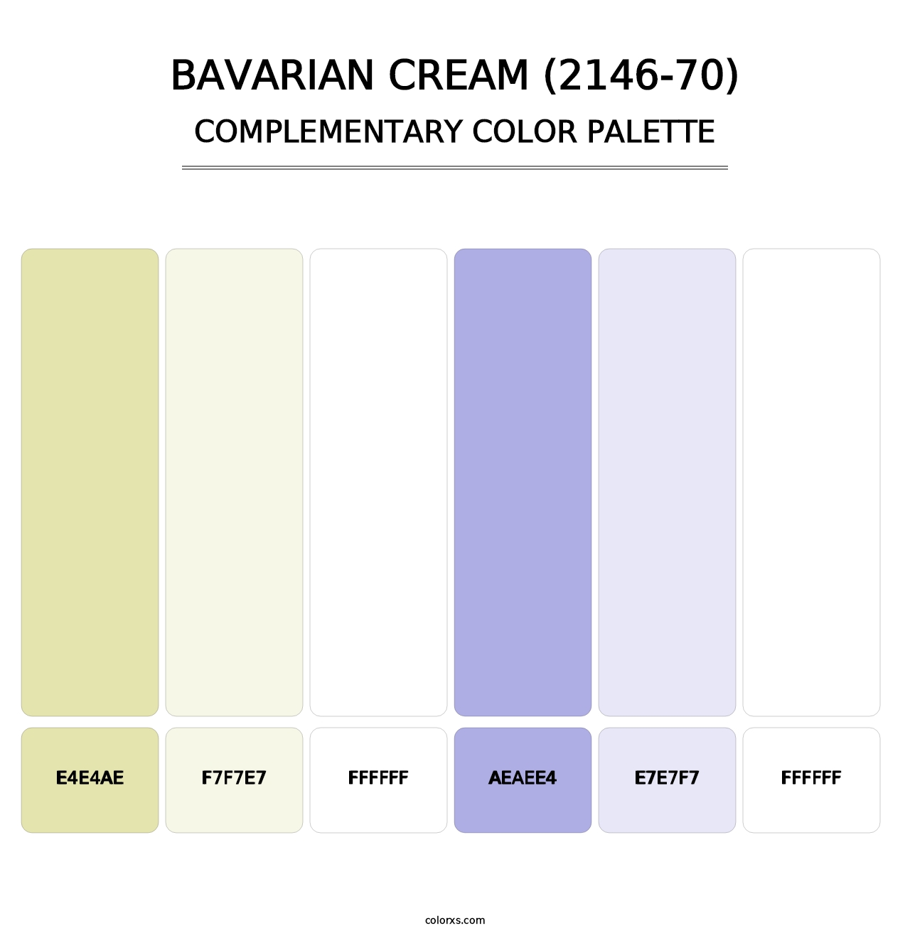 Bavarian Cream (2146-70) - Complementary Color Palette