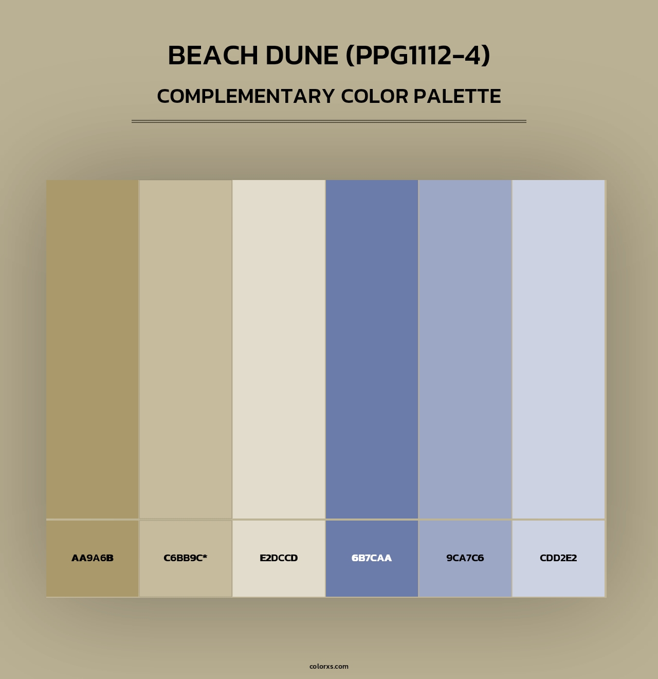 Beach Dune (PPG1112-4) - Complementary Color Palette