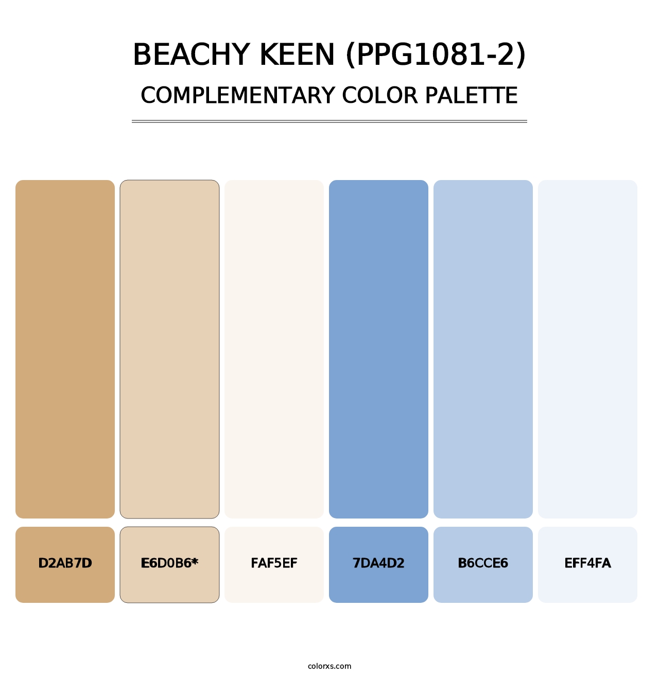 Beachy Keen (PPG1081-2) - Complementary Color Palette