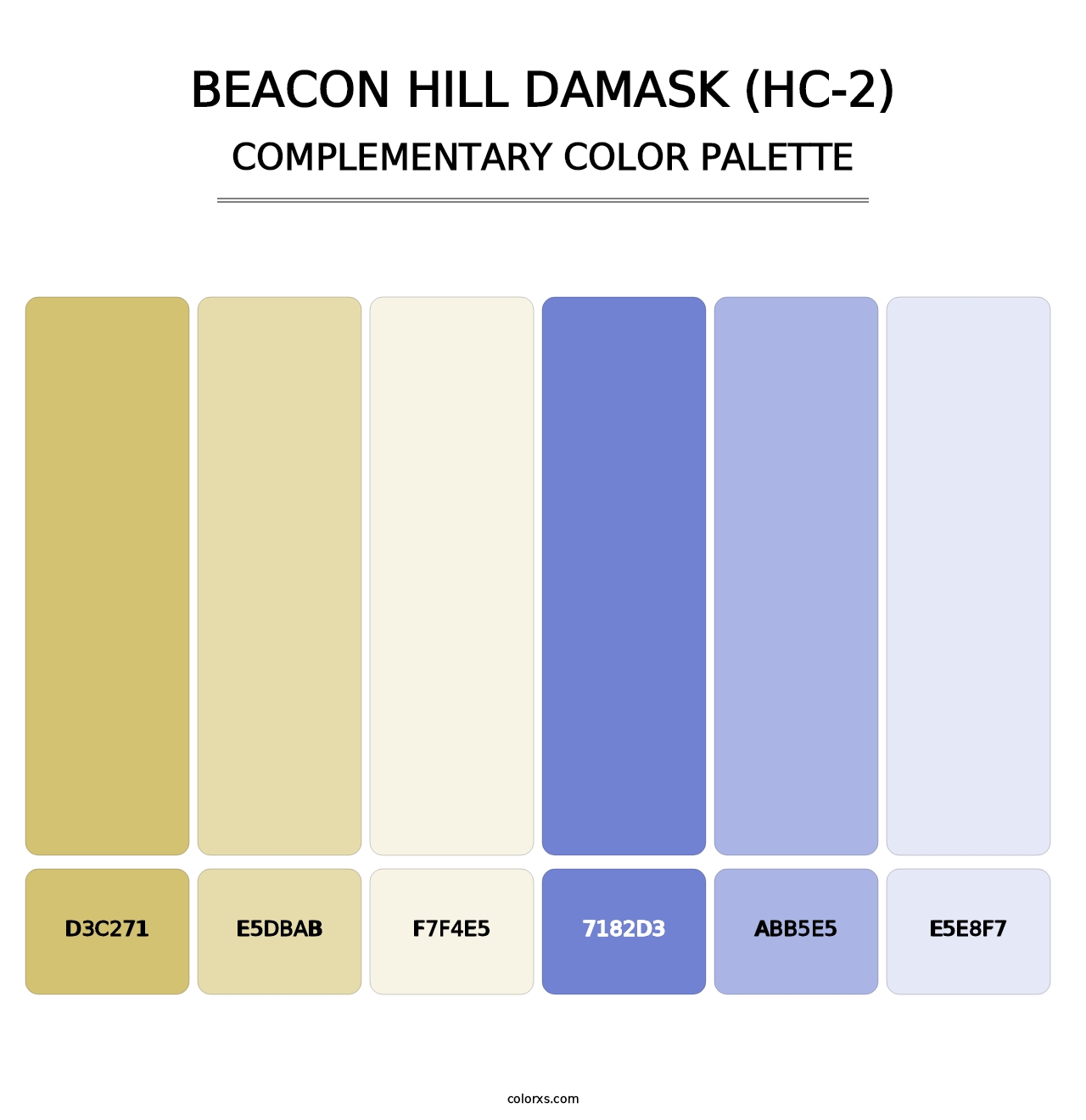 Beacon Hill Damask (HC-2) - Complementary Color Palette