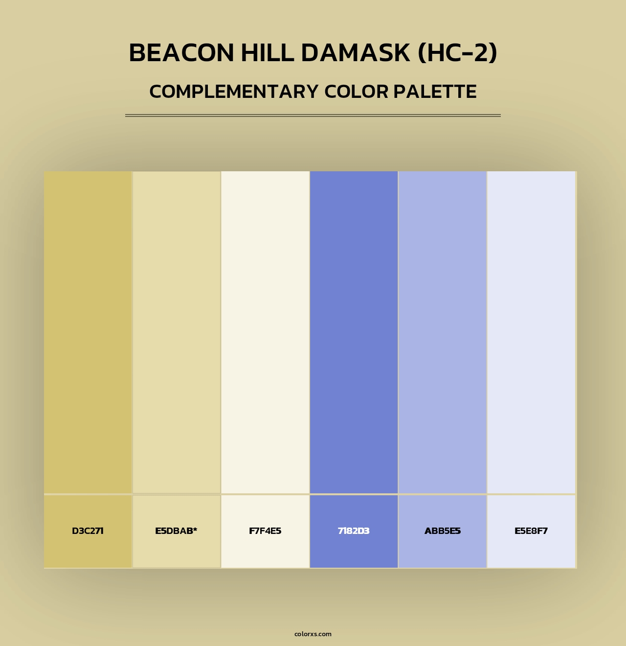 Beacon Hill Damask (HC-2) - Complementary Color Palette