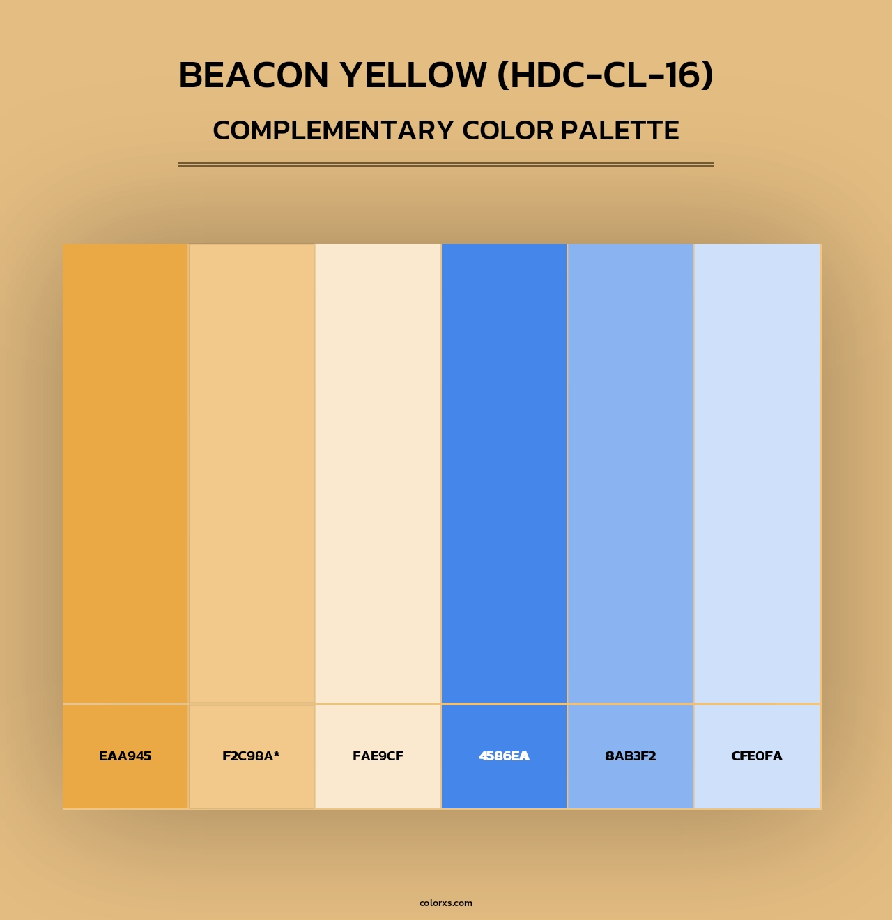 Beacon Yellow (HDC-CL-16) - Complementary Color Palette
