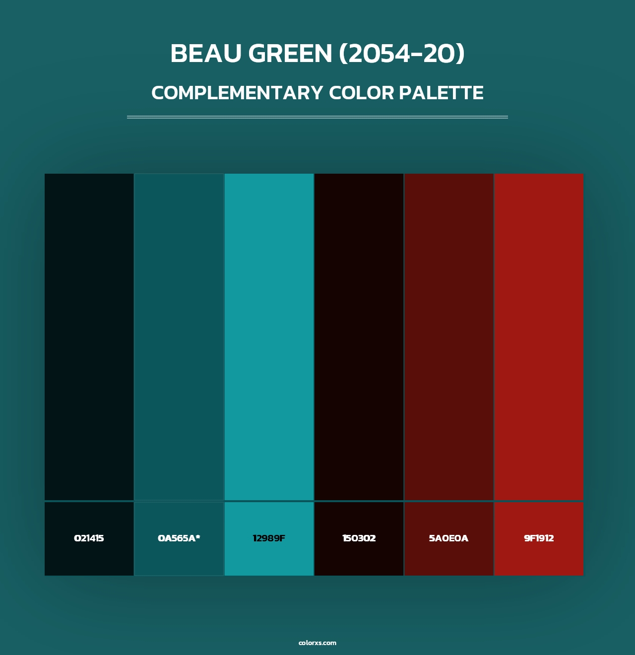 Beau Green (2054-20) - Complementary Color Palette