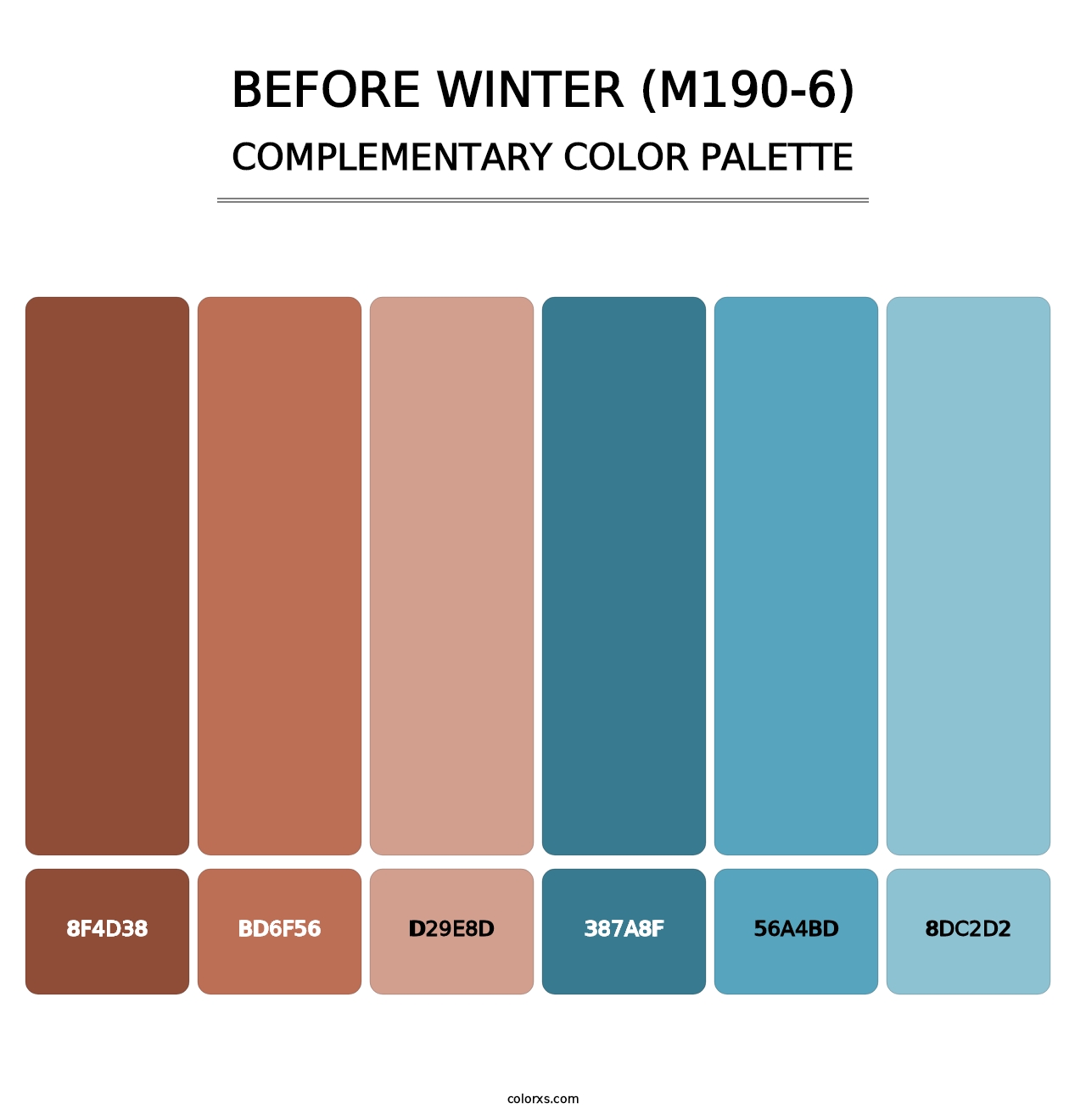 Before Winter (M190-6) - Complementary Color Palette