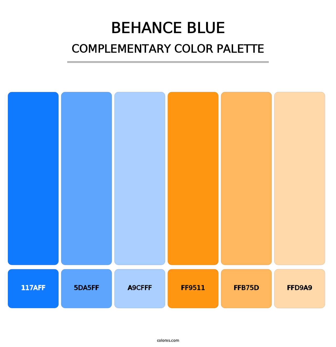 Behance Blue - Complementary Color Palette