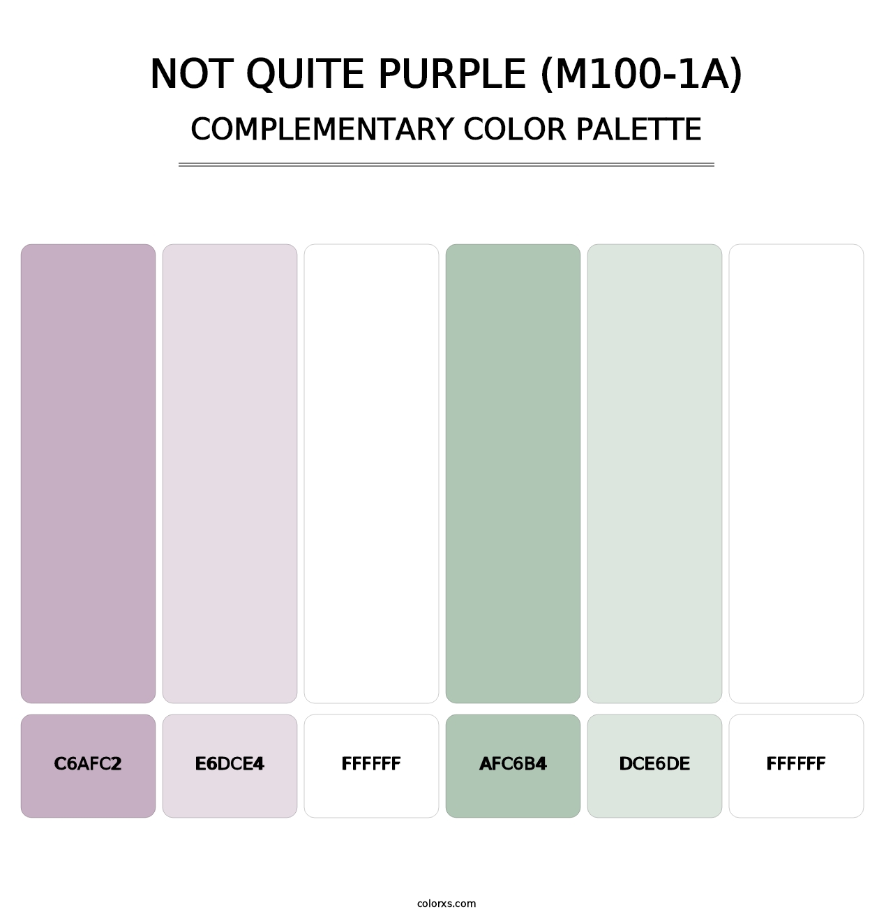 Not Quite Purple (M100-1A) - Complementary Color Palette