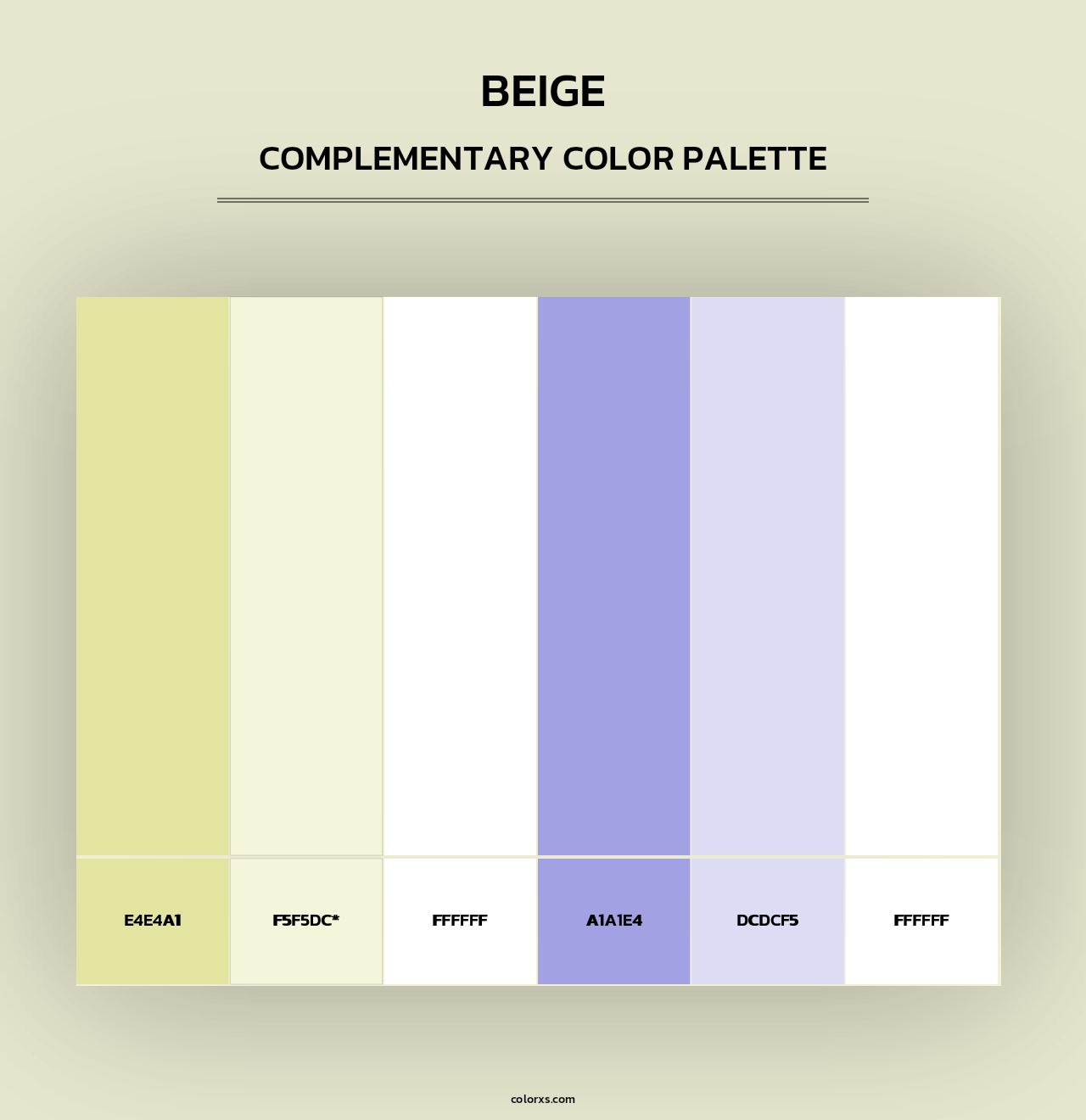 Beige - Complementary Color Palette