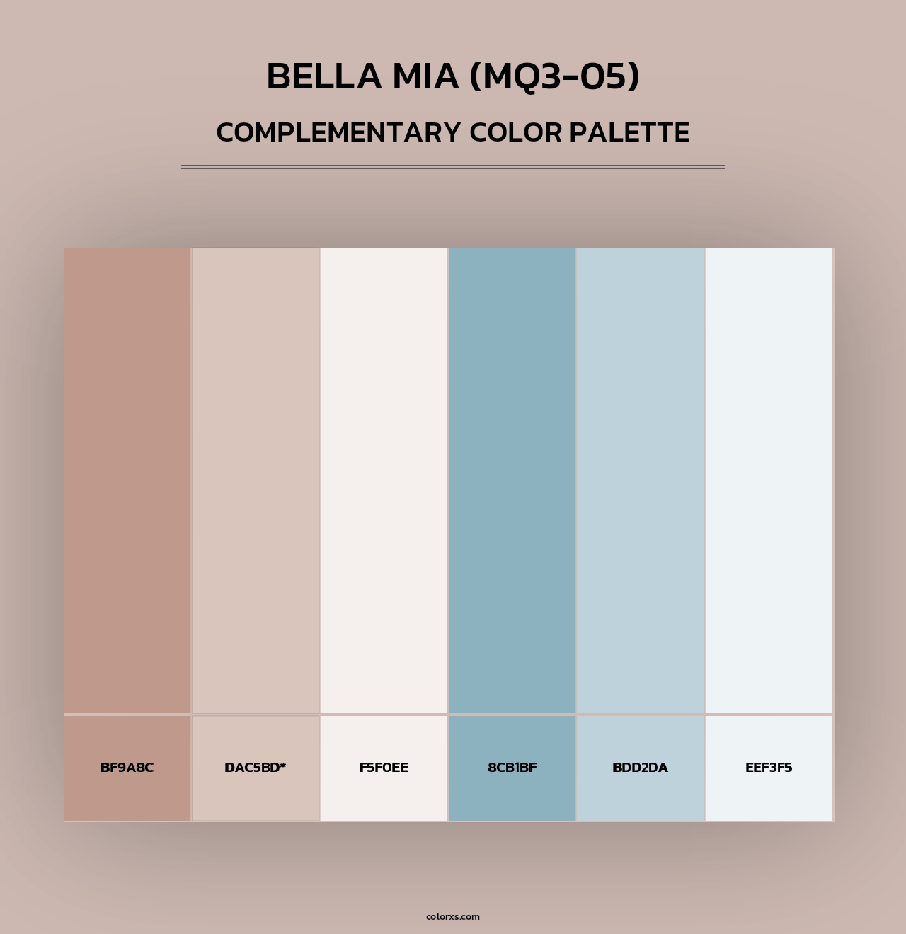 Bella Mia (MQ3-05) - Complementary Color Palette