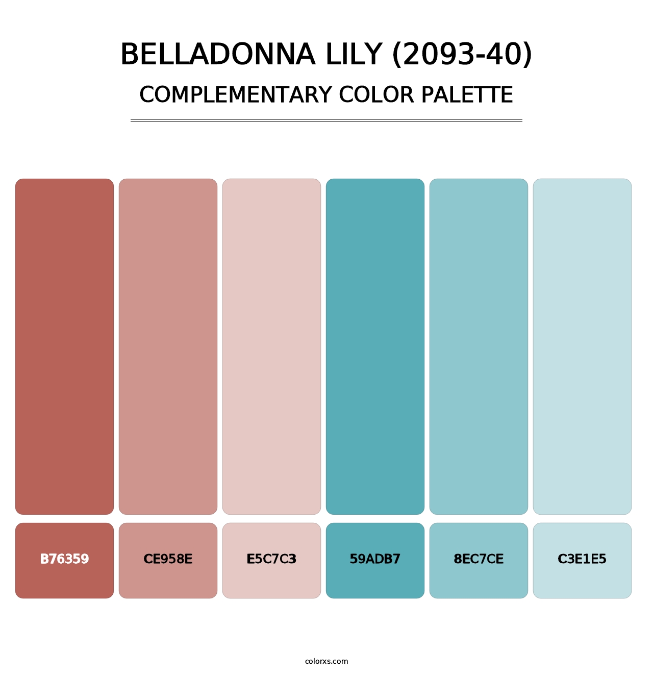 Belladonna Lily (2093-40) - Complementary Color Palette