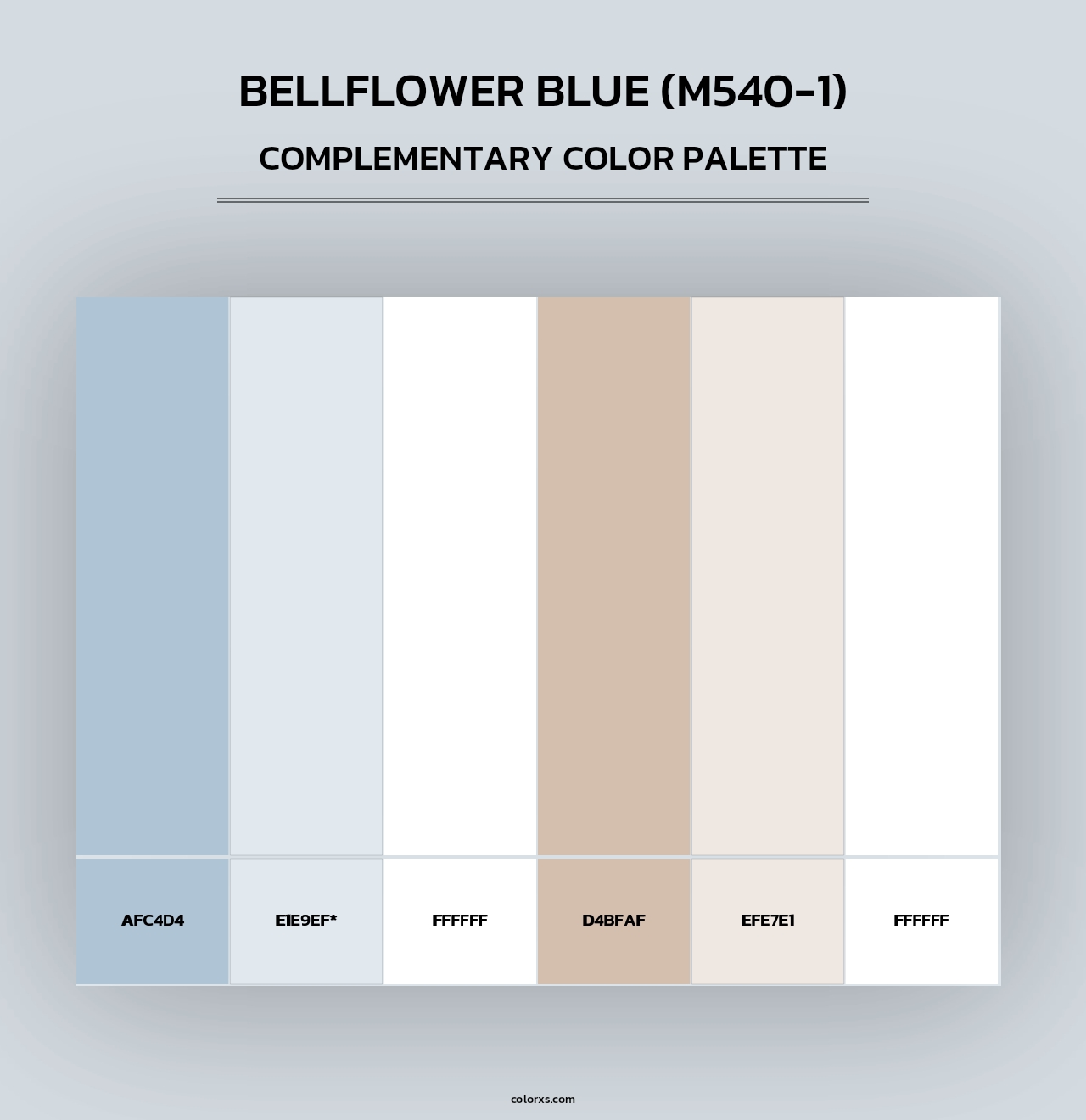 Bellflower Blue (M540-1) - Complementary Color Palette