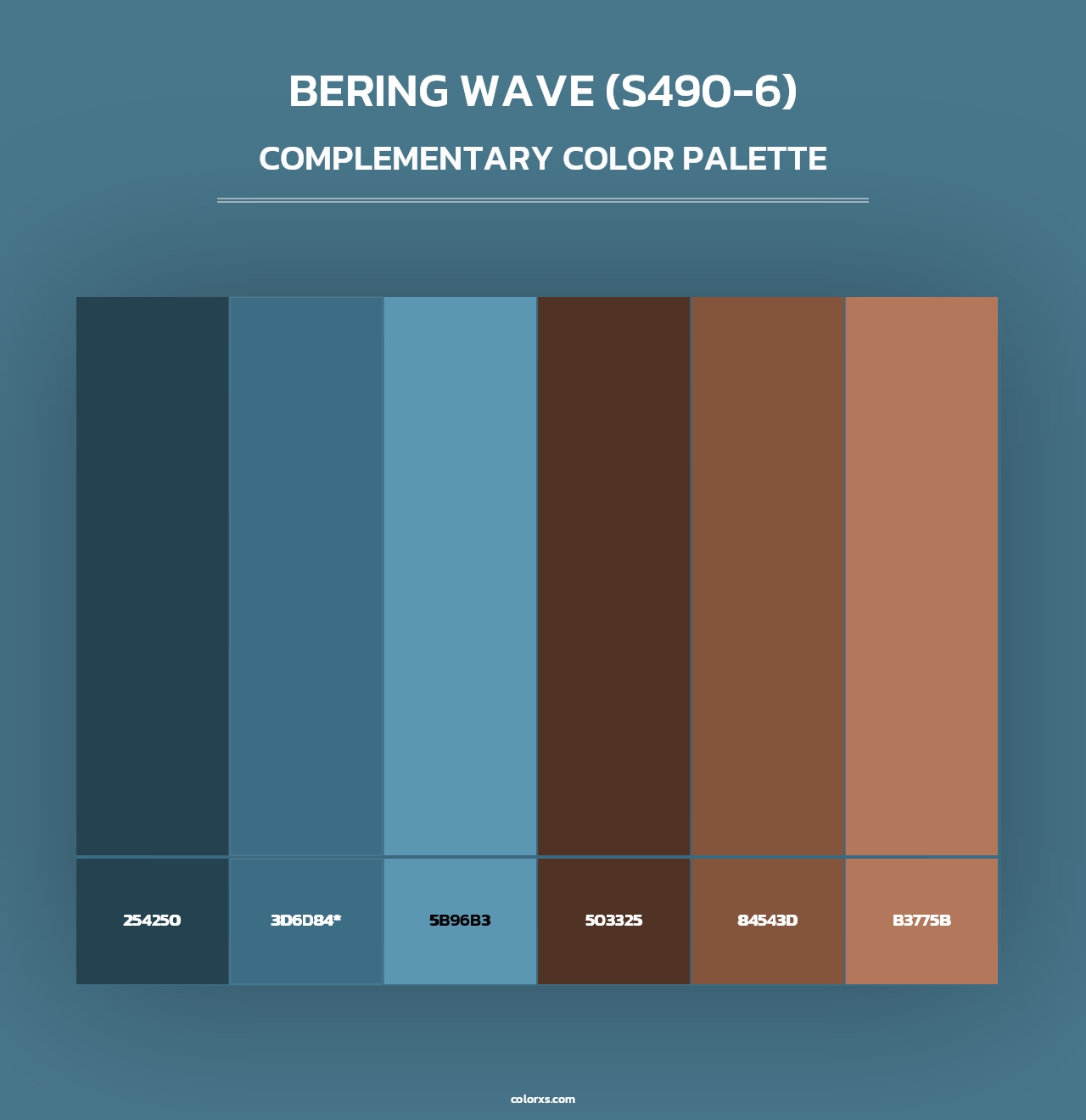 Bering Wave (S490-6) - Complementary Color Palette