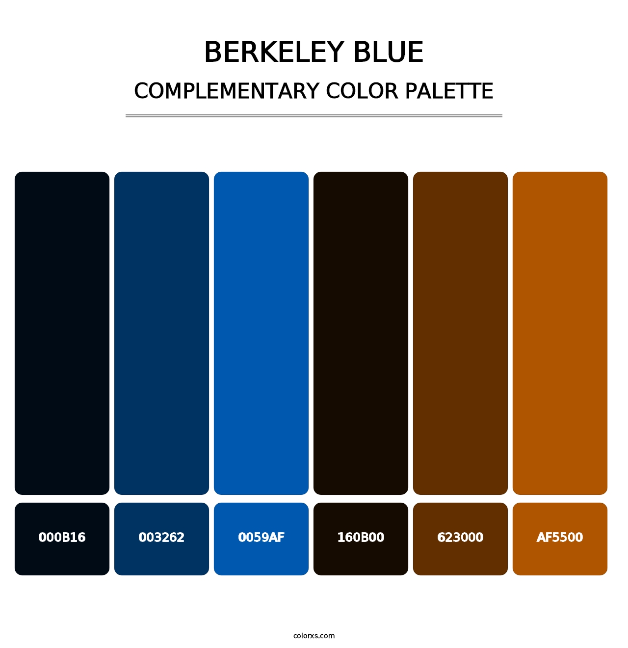 Berkeley Blue - Complementary Color Palette