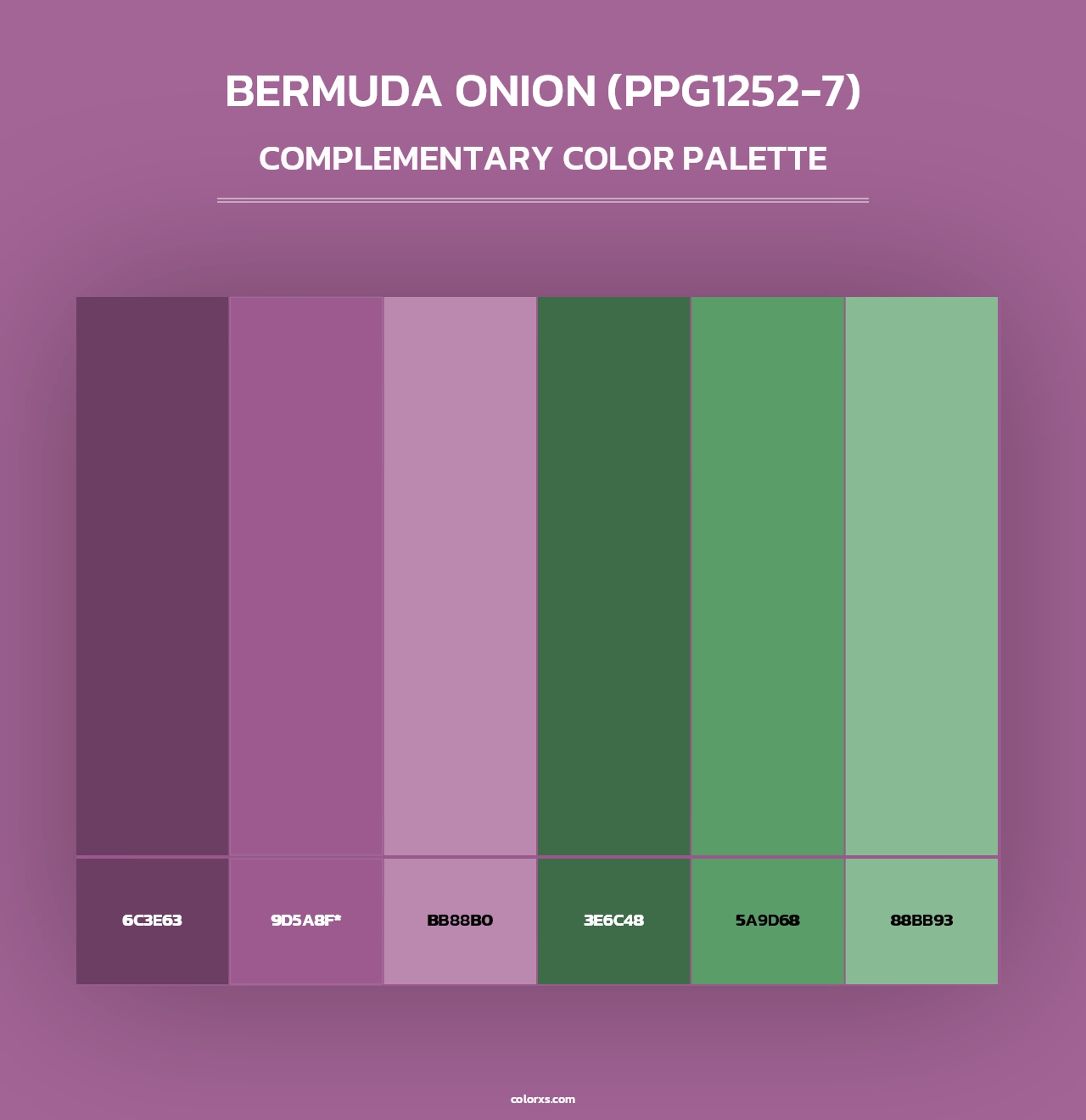 Bermuda Onion (PPG1252-7) - Complementary Color Palette